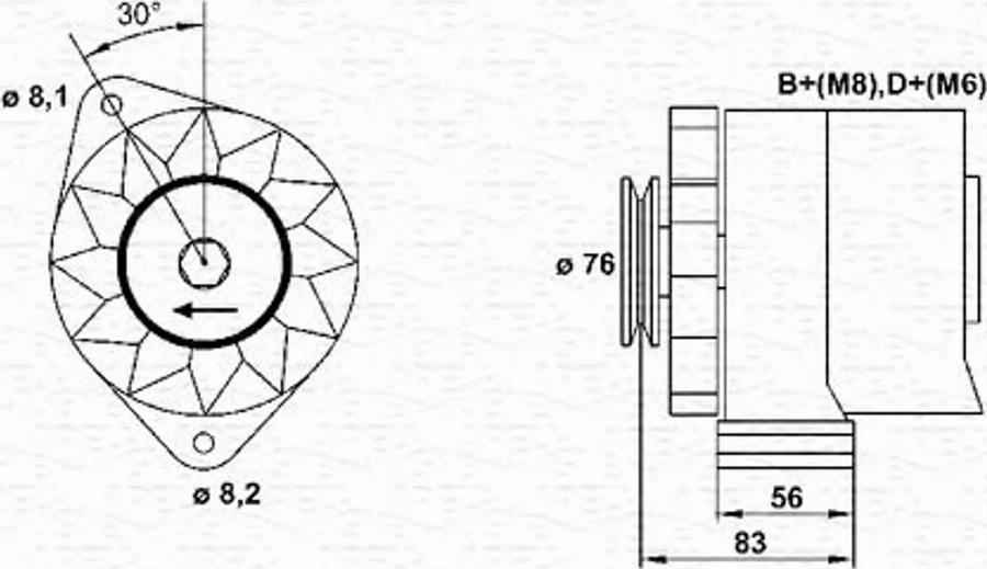 Magneti Marelli 943356546010 - Генератор avtokuzovplus.com.ua