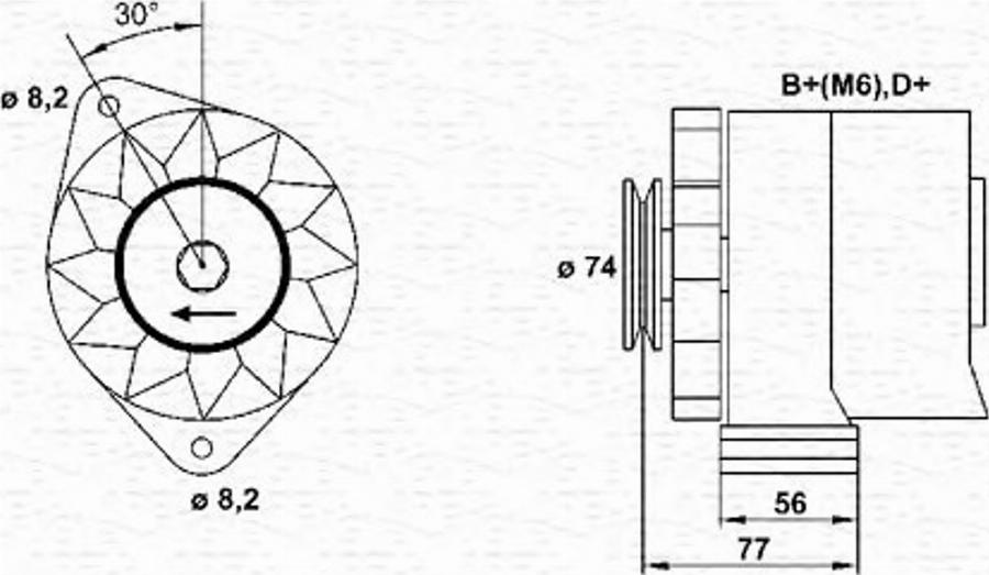 Magneti Marelli 943356548010 - Генератор autocars.com.ua