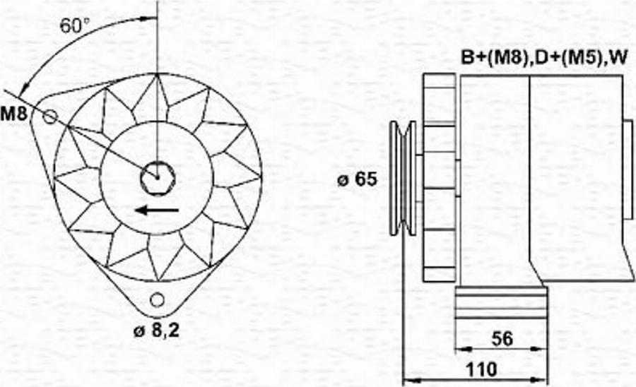 Magneti Marelli 943356605010 - Генератор autodnr.net