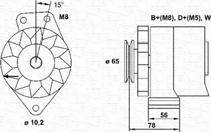 Magneti Marelli 943356681010 - Генератор autodnr.net