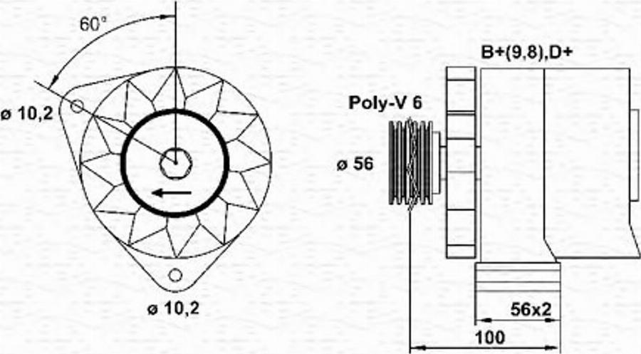 Magneti Marelli 943356736010 - Генератор autodnr.net