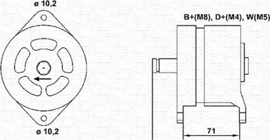 Magneti Marelli 943356849010 - Генератор avtokuzovplus.com.ua