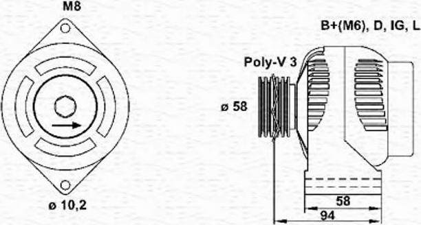 Magneti Marelli 943356939010 - Генератор avtokuzovplus.com.ua