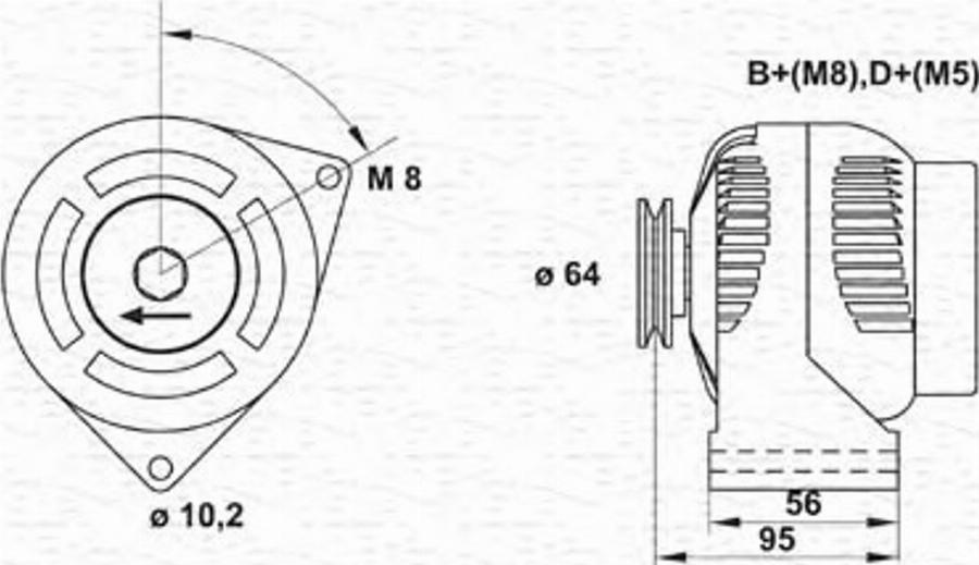 Magneti Marelli 943356943010 - Генератор autocars.com.ua