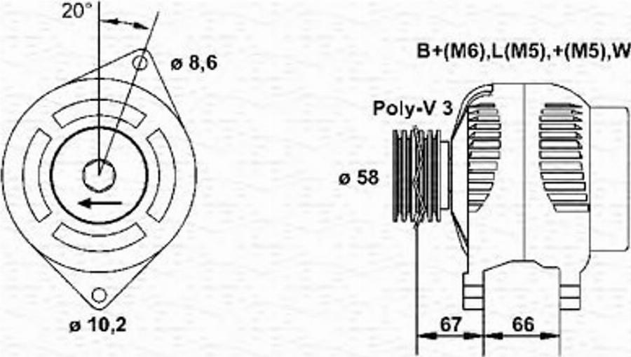 Magneti Marelli 943356959010 - Генератор autodnr.net