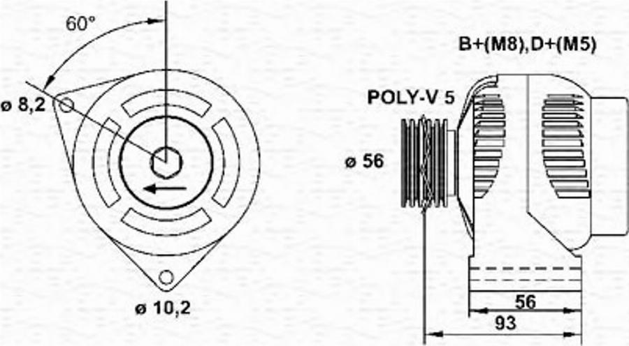 Magneti Marelli 943 35 696 501 0 - Генератор avtokuzovplus.com.ua