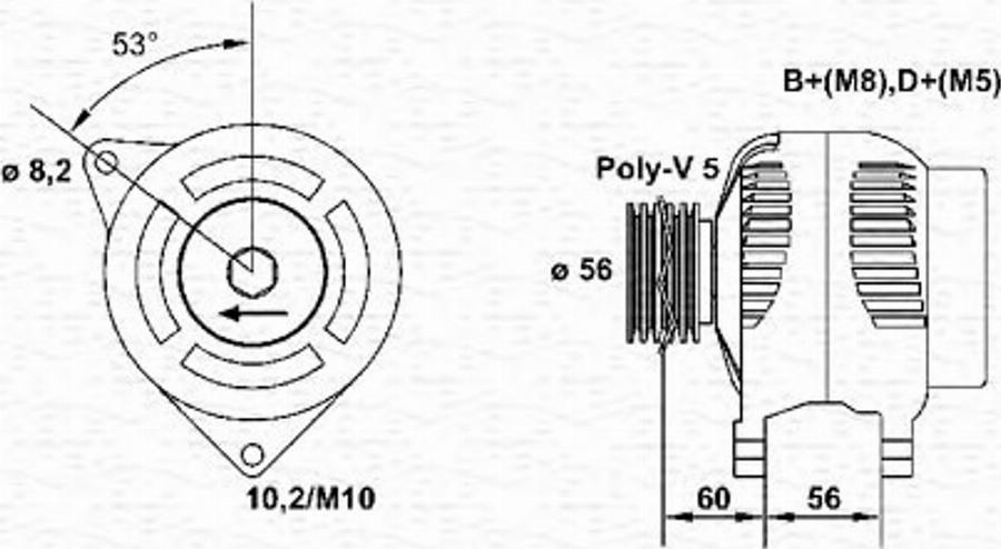 Magneti Marelli 943 35 696 601 0 - Генератор autodnr.net