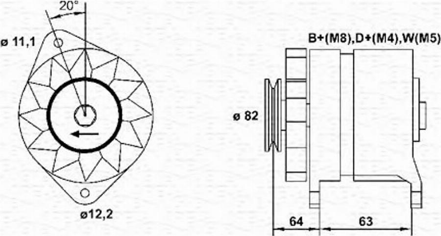 Magneti Marelli 943357801010 - Генератор avtokuzovplus.com.ua