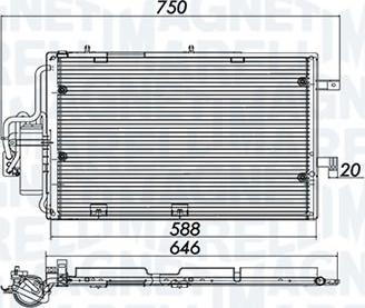 Magneti Marelli A5808MM - Конденсатор, кондиціонер autocars.com.ua