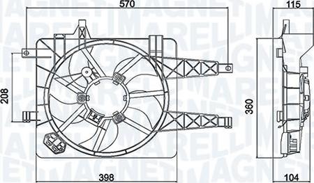 Magneti Marelli N9674001MM - Вентилятор, охолодження двигуна autocars.com.ua