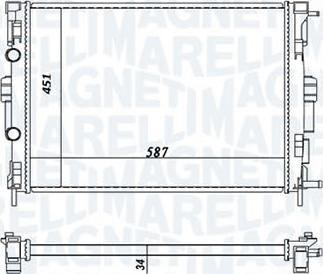 Magneti Marelli RMM1053RRE - Радіатор, охолодження двигуна autocars.com.ua