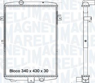 Magneti Marelli RMM369001M - Радіатор, охолодження двигуна autocars.com.ua