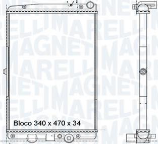 Magneti Marelli RMM374001M - Радіатор, охолодження двигуна autocars.com.ua