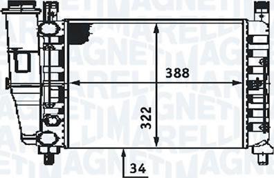 Magneti Marelli RMM376713521 - Радіатор, охолодження двигуна autocars.com.ua