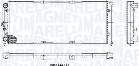 Magneti Marelli RMM376910361 - Радіатор, охолодження двигуна autocars.com.ua