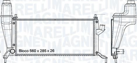 Magneti Marelli RMM521001M - Радіатор, охолодження двигуна autocars.com.ua