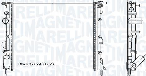 Magneti Marelli RMM773001M - Радіатор, охолодження двигуна autocars.com.ua