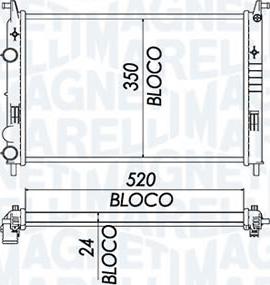 Magneti Marelli RMM93198 - Радіатор, охолодження двигуна autocars.com.ua