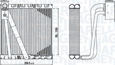 Magneti Marelli S4683001MM - Випарник, кондиціонер autocars.com.ua