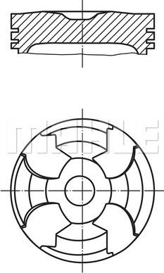 MAHLE 001 02 00 - Поршень autocars.com.ua