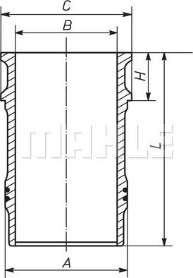 MAHLE 001 LW 00138 001 - Гільза циліндра autocars.com.ua