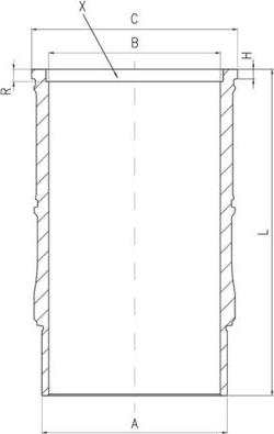 MAHLE 001 LW 00142 001 - Гільза циліндра autocars.com.ua