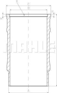 MAHLE 001 LW 00143 000 - Гільза циліндра autocars.com.ua