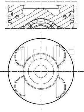 MAHLE 001 PI 00105 000 - Поршень autocars.com.ua