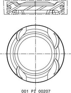 MAHLE 001 PI 00207 000 - Поршень autocars.com.ua