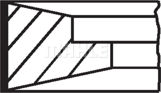 MAHLE 061 36 N0 - Комплект поршневих кілець autocars.com.ua