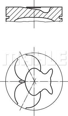 MAHLE 002 24 00 - Поршень autocars.com.ua