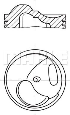 MAHLE 503 56 00 - Поршень autocars.com.ua