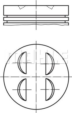MAHLE 014 77 00 - Поршень autocars.com.ua