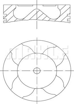 MAHLE 229 12 00 - Поршень autocars.com.ua