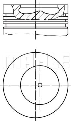 MAHLE 009 07 00 - Поршень autocars.com.ua