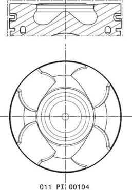 MAHLE 011 PI 00104 000 - Поршень autocars.com.ua