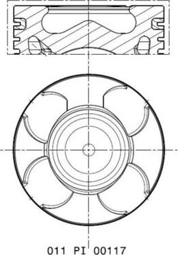 MAHLE 011 PI 00117 002 - Поршень autocars.com.ua