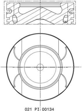 MAHLE 021 PI 00134 000 - Поршень autocars.com.ua