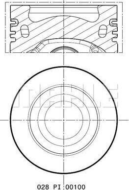 MAHLE 028 PI 00100 001 - Поршень autocars.com.ua