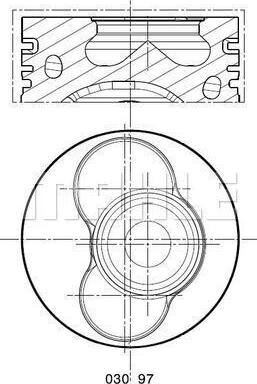 MAHLE 030 97 00 - Поршень autocars.com.ua