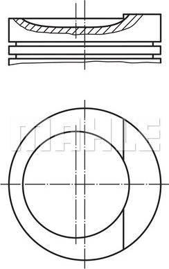 MAHLE 034 89 00 - Поршень autocars.com.ua