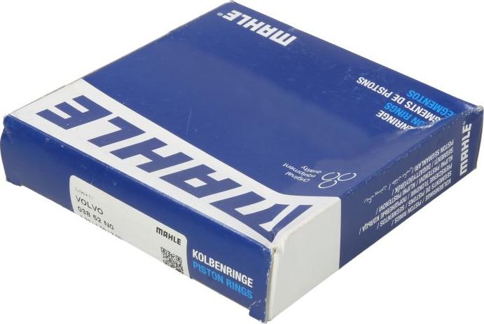 MAHLE 038 52 N0 - Комплект поршневих кілець autocars.com.ua