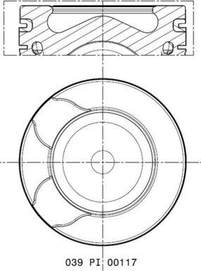 MAHLE 039 PI 00117 000 - Поршень autocars.com.ua