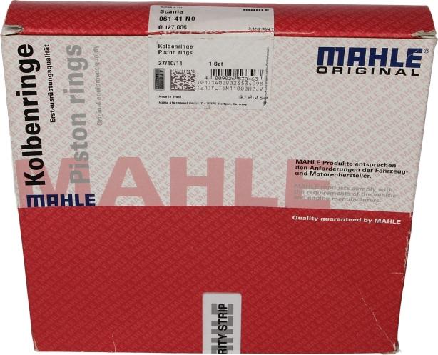 MAHLE 061 41 N0 - Комплект поршневих кілець autocars.com.ua