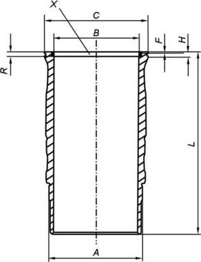 MAHLE 061 LW 00120 001 - Гільза циліндра autocars.com.ua