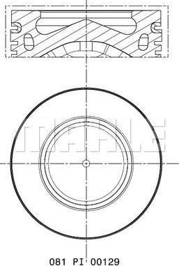 MAHLE 081 PI 00129 001 - Поршень autocars.com.ua