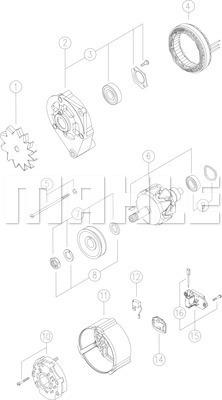 MAHLE MG 437 - Генератор autocars.com.ua