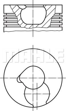 MAHLE 228 05 00 - Поршень autocars.com.ua