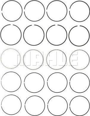 MAHLE 41874CP - Комплект поршневих кілець autocars.com.ua