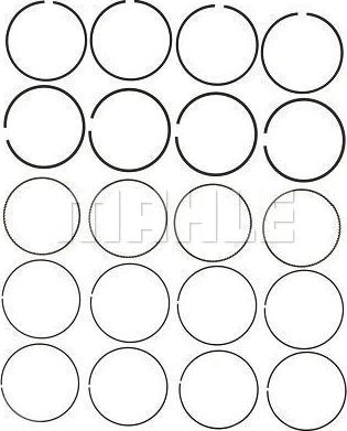 MAHLE 42077CP - Комплект поршневих кілець autocars.com.ua